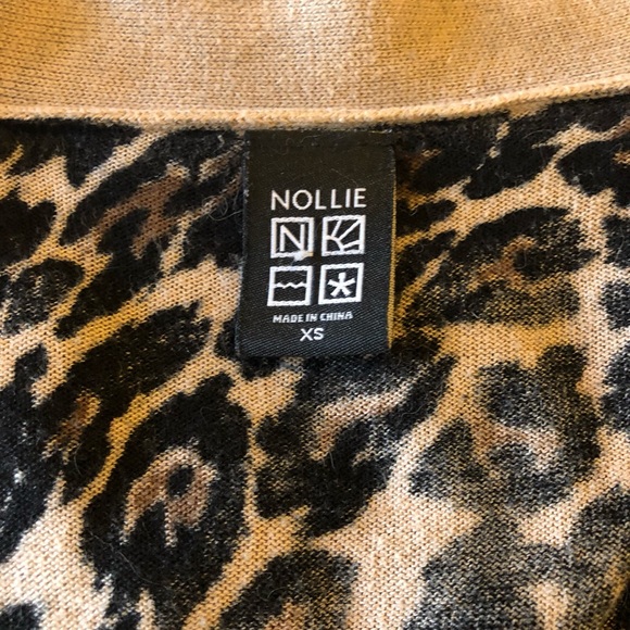 NOLLIE Print Cardigan-button up-cheetah - Picture 2 of 3